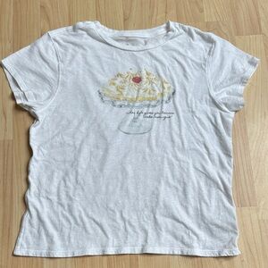 NWOT Aerie White Lemon Graphic Tee